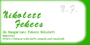 nikolett fekecs business card